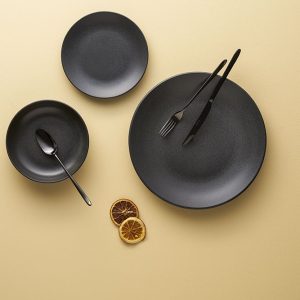 Porland Seasons Siyah Yemek Takımı 2 Kişilik 6 Parça